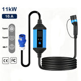 Load image into Gallery viewer, 11kW Portable EV Charger Stations 16A Mode 2 Evse Charger Adjustable Electric Vehicles Charging IEC 62196-2