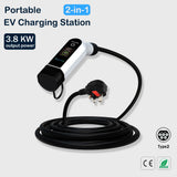Load image into Gallery viewer, 3.8kw Portable EV Charger Stations Type2 16A with APP Smart Home All-in-One Charging Gun Type A+DC6mA RCD