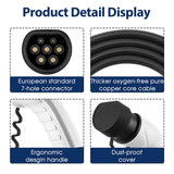 Load image into Gallery viewer, EV Charging Cable for Electric Vehicles Type2 to Type 2 16A Single Phase Fast Car Charger Cables