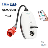 Load image into Gallery viewer, 22kW Portable EV Wallbox With APP Control Type 2 32A IP65 Waterproof Wall-Mounted Home Car Mini Charger Station