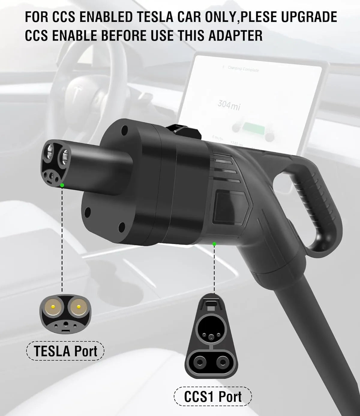 CCS1 To For Tesla Converter New Energy Charger Connector For Tesla CCS ...